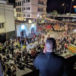Procesión del Encuentro vista desde el balcón